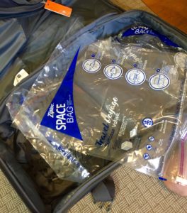 Using Ziploc Space Bags to pack smart