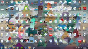 Cluttered Digital Desktop